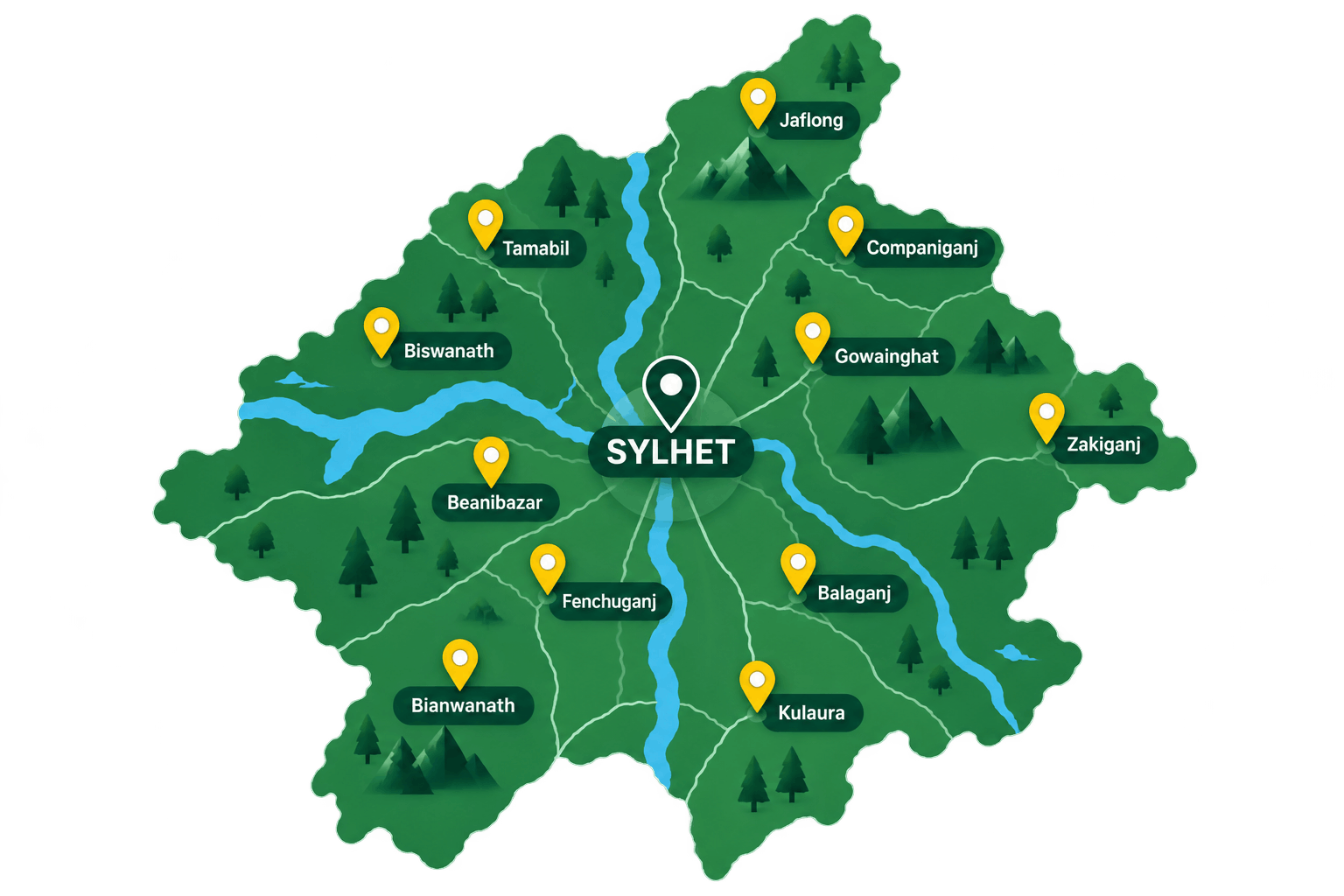 Budget Bondhu network across Sylhet